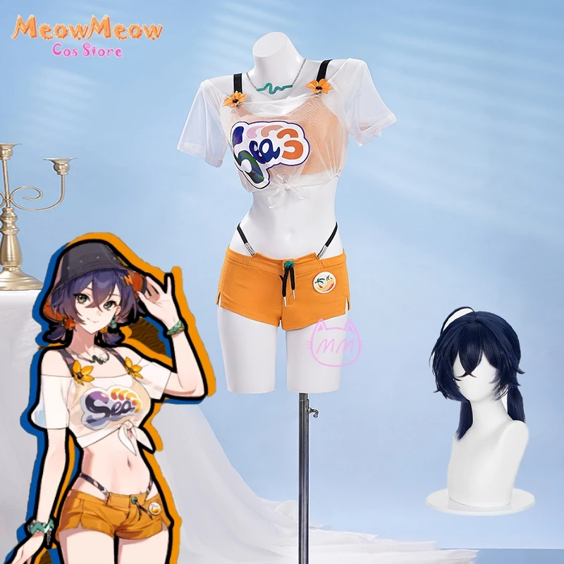 

MC Belle Cosplay Costume Wig Cosplay Zenless Zone Zero Beach Outfit Summer Game Clothes Uniform Outfit Halloween ZZZ Roleplay
