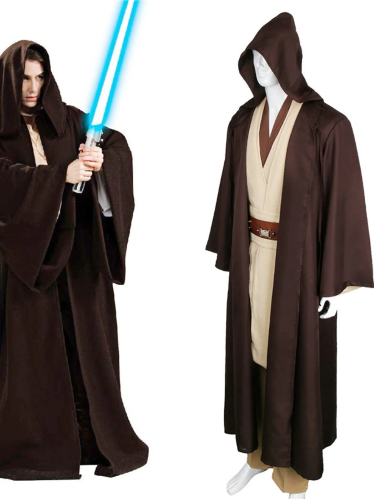 

Halloween Costume Robe Anime Role-playing Adult Jedi Knight Stage Performance Clothes Polyester Material