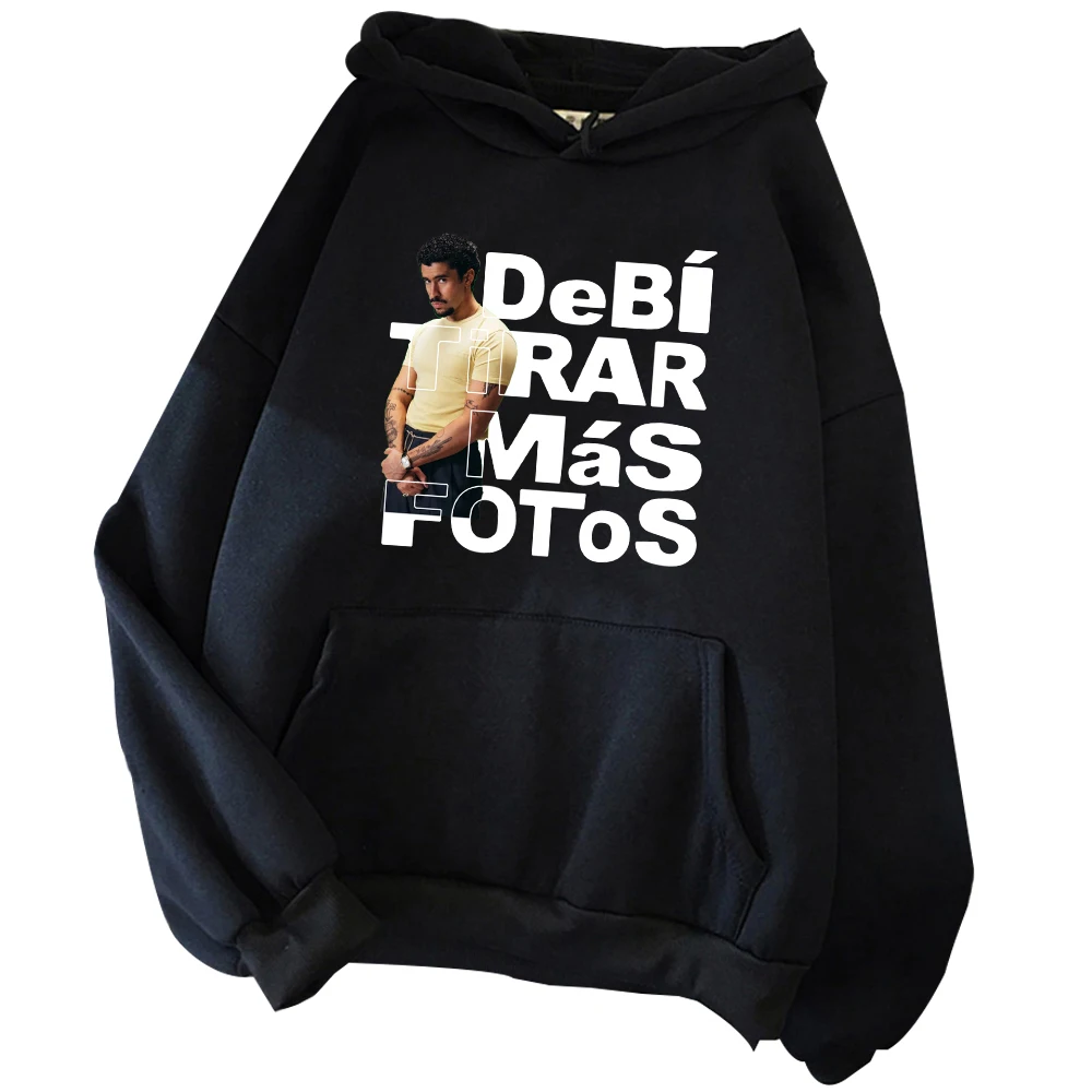 Bad Bunny Debi Tirar Mas Fotos Hoodie Harajuku Pullover Tops Sweatshirt Fans Gift