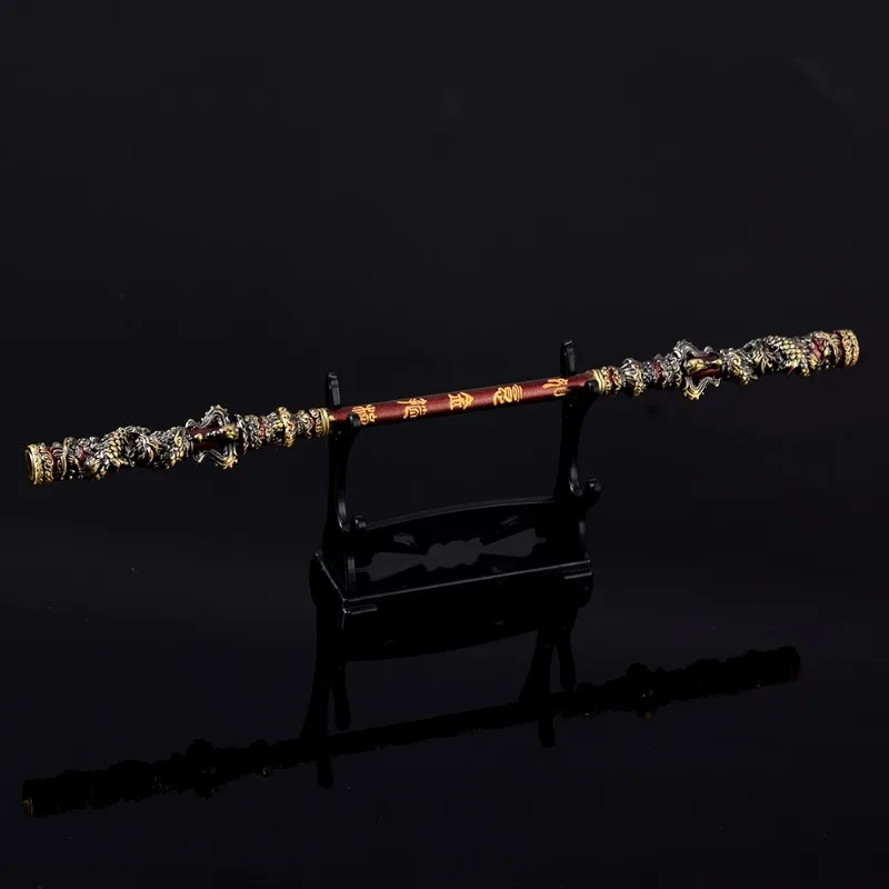 골든 커드젤 블랙 신화: WuKong 게임 주변기기, 몽키 킹 썬 Wukong 무기, 모든 금속 모델 장식 장난감, 소년용 선물, 22cm