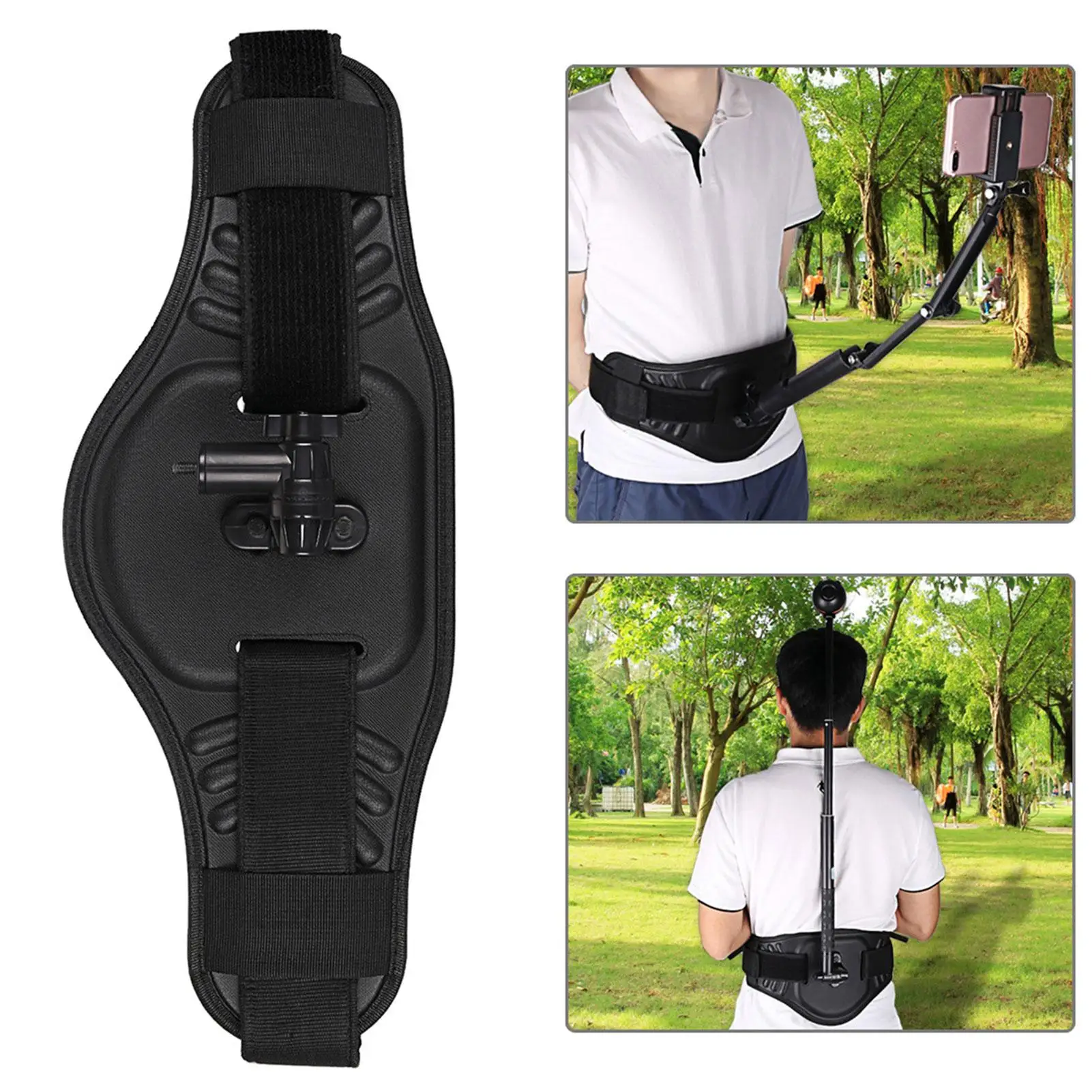 Waist Strap Holder Sporting First View Selfie Stick Mount with 1.2m Extension Pole for Insta360 ONE X/X2/R  GoPro Hero 5 6 7 8