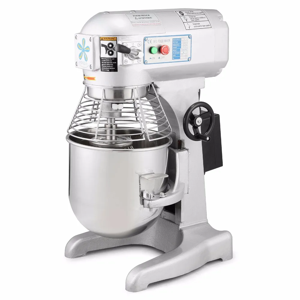 

Brand New 10 QT Commercial Heavy Duty Steel 3-Speed Stand Food/Dough Mixer