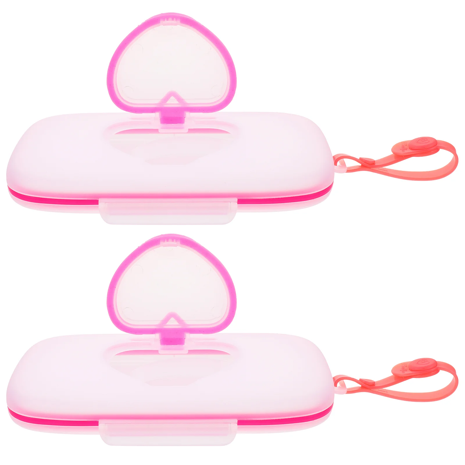 

2 PCS Love Wet Tissue Box Wipe Dispenser Reusable Portable Holder Para Refillable Baby Wipes Storage Case Car