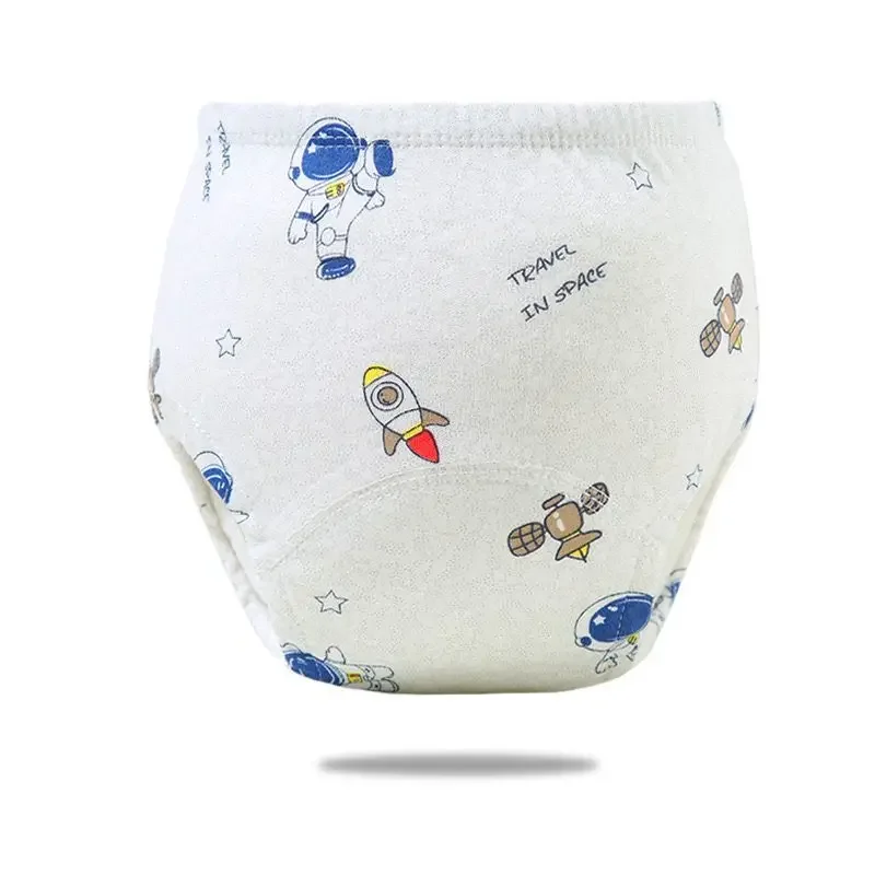 8PC Baby Potty Toilet Training Pants Nappies Cartoon Boys Girls Underwear Cotton TPU WaterProof Panties Reusable Diapers