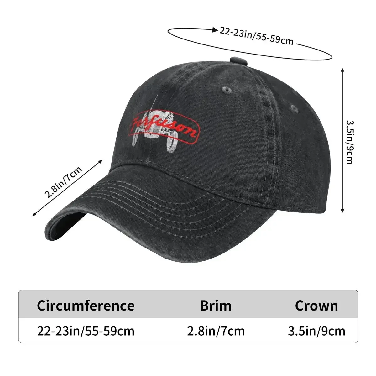 2026 Ferguson Little Grey Fergie Classic 1950s Tractor Fashion Baseball Cap Peaked  Men's Hat Women's  Golf