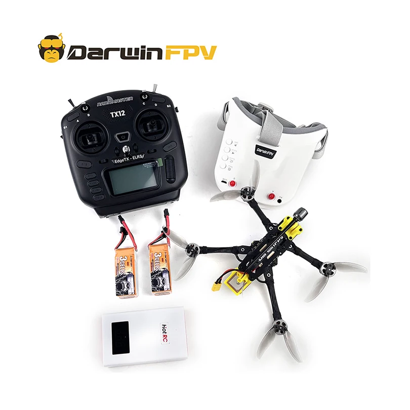 

DarwinFPV RTF FPV Kit FoldApe4 Foldable FPV Drone 4 Inch F411 15A ELRS AIO 1504 3800KV Brushless Motor Folding Long Range