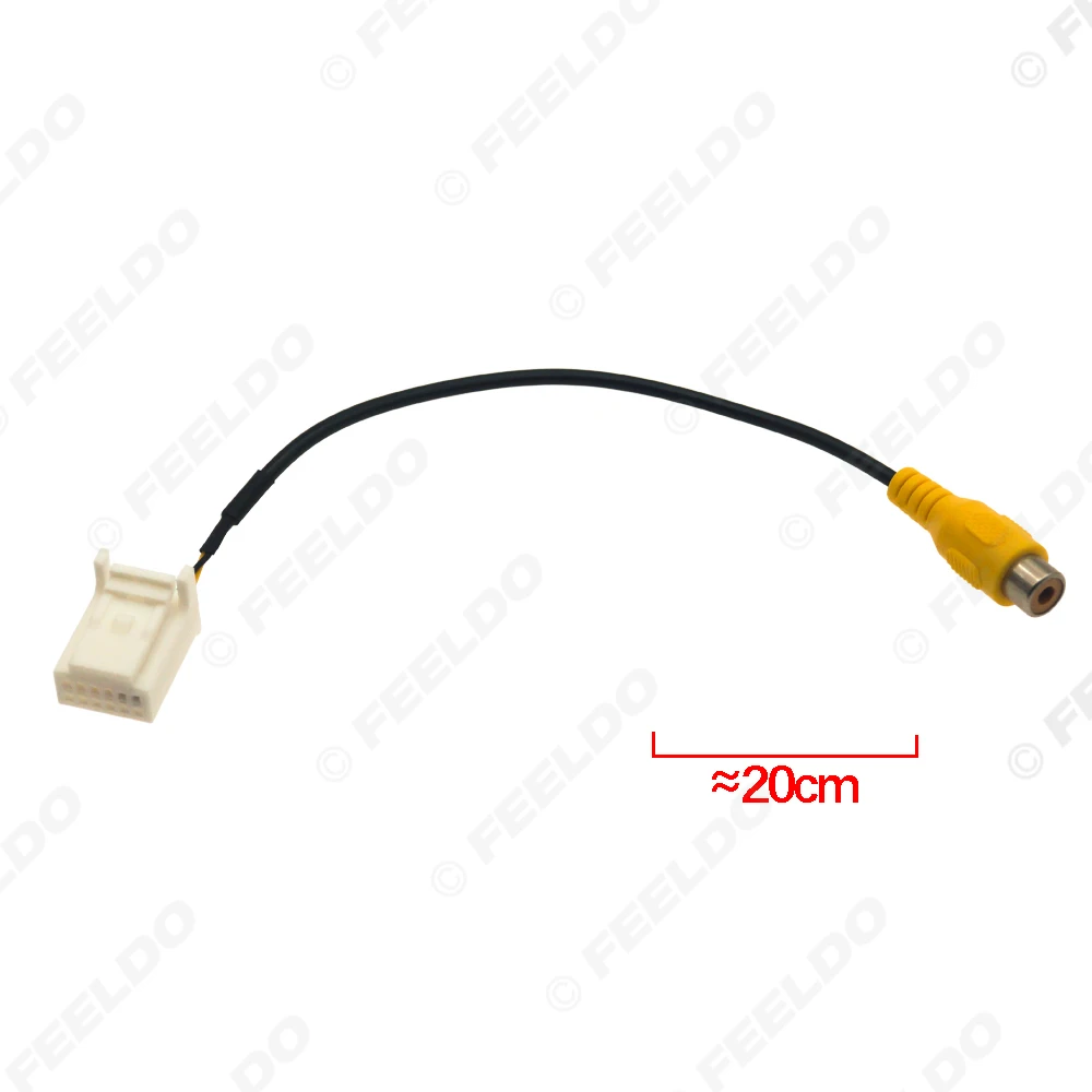 10Pcs Car Parking Rear Camera 12Pin Male Video Plug to RCA Cable Converter for Toyota Reverse Wire Adapter Automobile Accessory