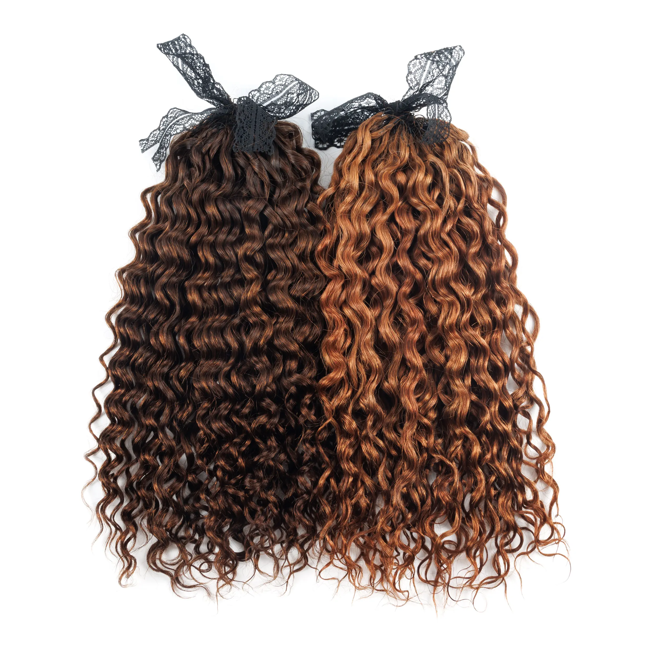 Pre Looped Feather Crochet Hair Extensions Boho Braids Water Wave Feathering Crochet Human Hair for Woman and Girl