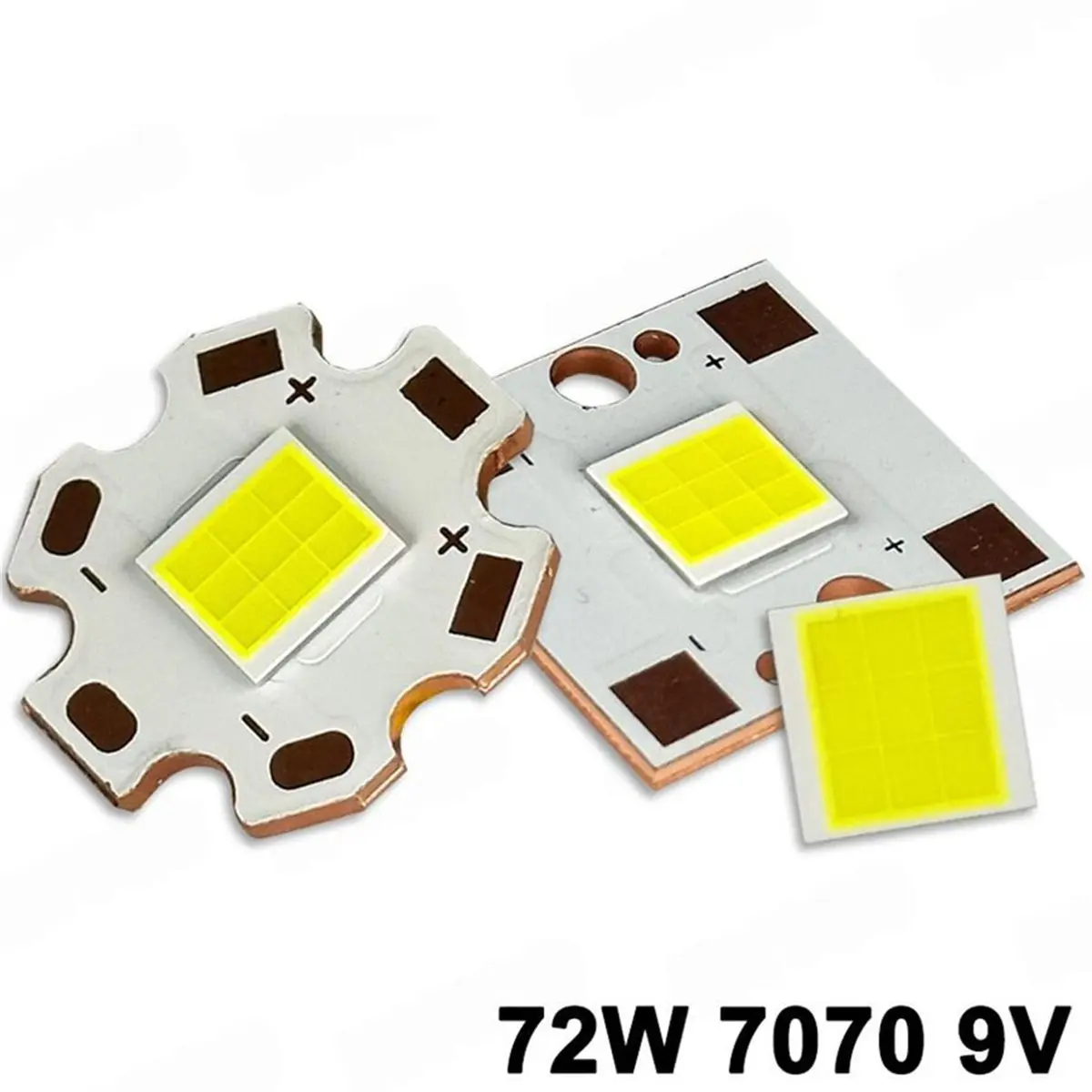 Promotional-High Power 72W LED 7070 6000K Flat Lamp Beads for High Brightness Car Lighting, 9V 7000mA A
