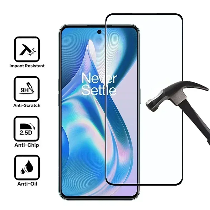 ฟิล์มป้องกันหน้าจอ4 in 1 9D กระจกหน้าสำหรับ OnePlus Nord CE 3 2 4 Lite 2T N10 N20 N30 Ace Pro 3V 9 8T 10R 9RT 10T 5g