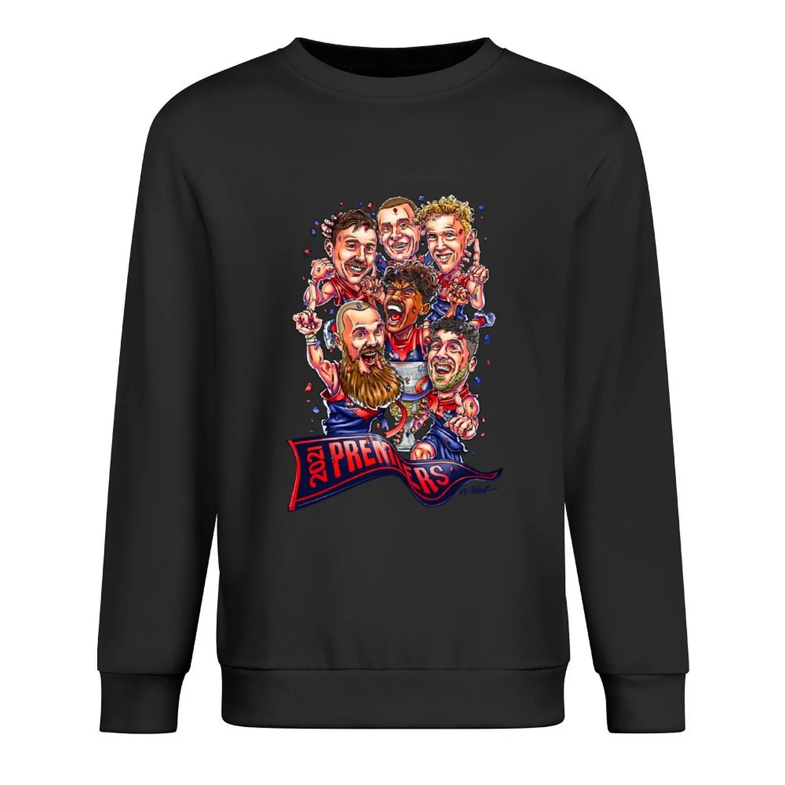 Melbourne Demons 2021 Premiership - Unique Artwork - Gawn, Petracca, Lever, Pickett and Oliver Pullover blouse hooded sweatshirt