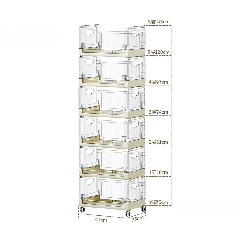 Living Room Bedroom Kitchen Storage Trolley Multi-functional Kitchen Trolleys Multi-layer Fruit Vegetable Storage Auxiliary Cart