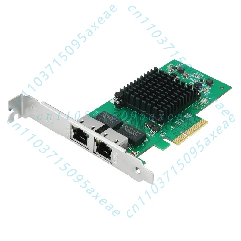 Carte d'interface réseau Ethernet Gigabit double port PCI-E X4 pour puce Intel I350-T2, NIC 2x RJ45 10/100/1000 Mbps