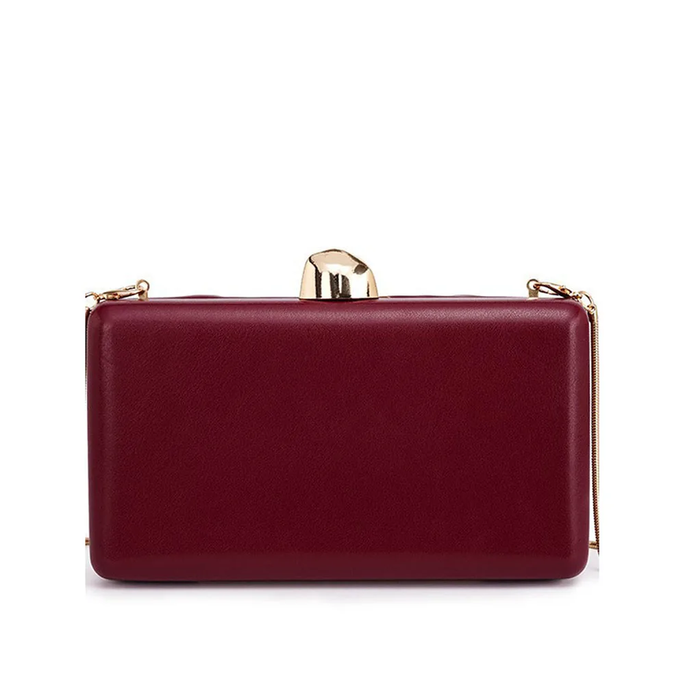 Rectangular PU Leather Women Clutch Bag Solid Color Ruched Design Shoulder Bag Party Evening Bags High Quality Underarm Bags
