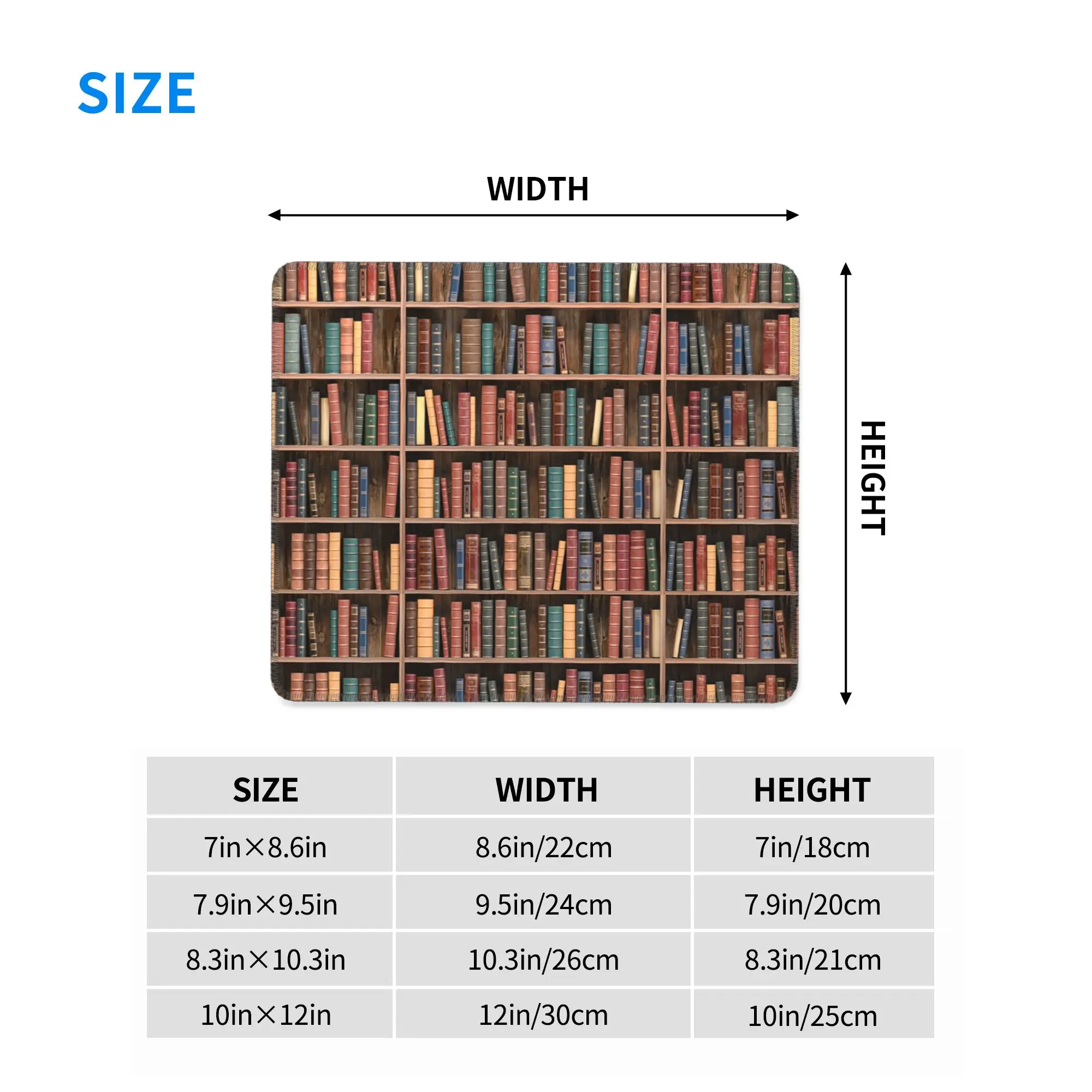 Education Library Book Mouse Pad Computer Keyboard Mouse Mat Gaming PC Laptop Desk Mat Office Accessories Table Mats