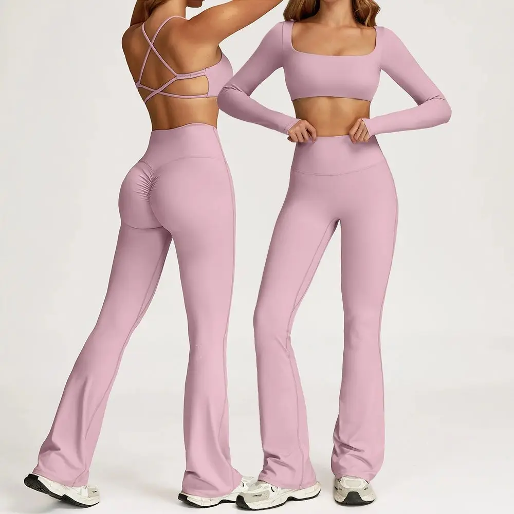 

Women Yoga 2PCS Set Tracksuit Nude Feeling Workout Sets Gym Clothes Push Up Fitness Running Sportwear Sport Bra Leggings Suit
