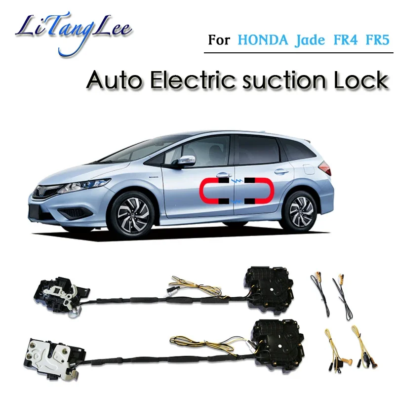 For HONDA Jade FR4 FR5 Car Soft Close Door Latch Pass Lock Actuator Auto Electric Absorption Suction Silence Closer