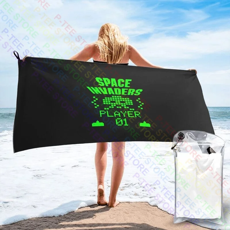 Space Invaders Alien Player One Taito Pixel Quick dry Towel New Microfiber Personalized