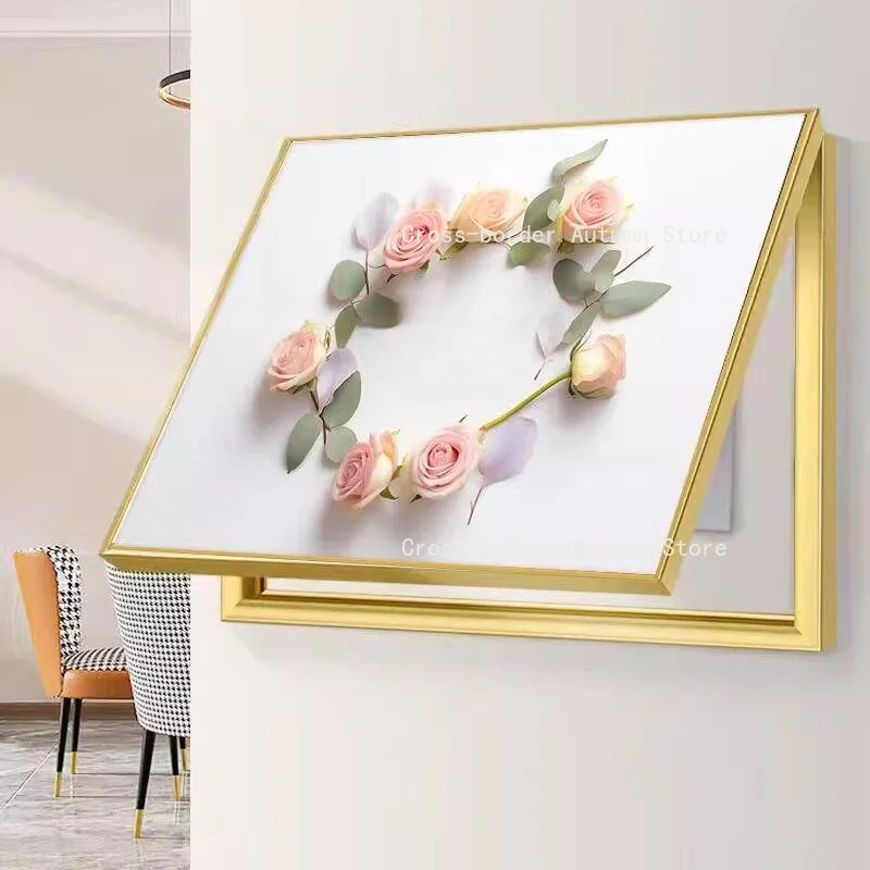 Modern simple meter box decorative painting, free punching distribution box blocking hanging painting 40*30 Lift up style