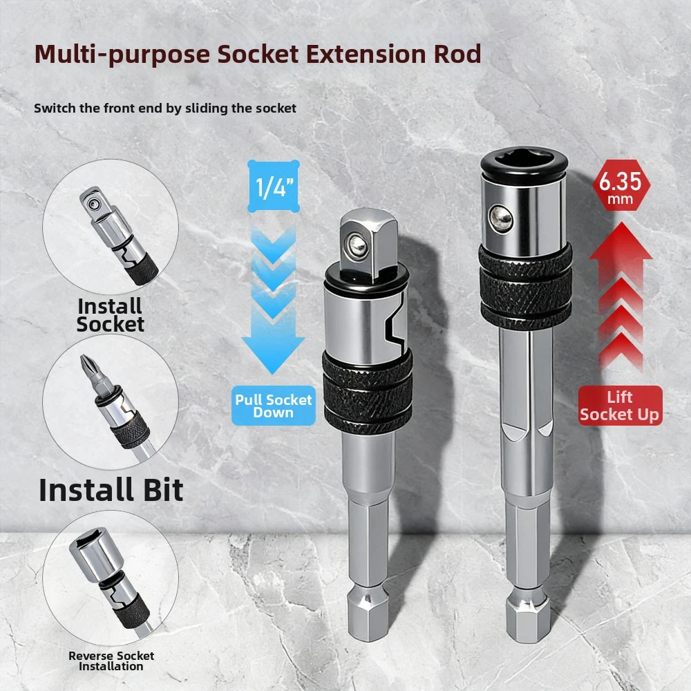 

Drive Bit Holder 1/4 Inch with Robust Chrome Vanadium Construction Supports Repeated High Torque Bit Engagement Tasks