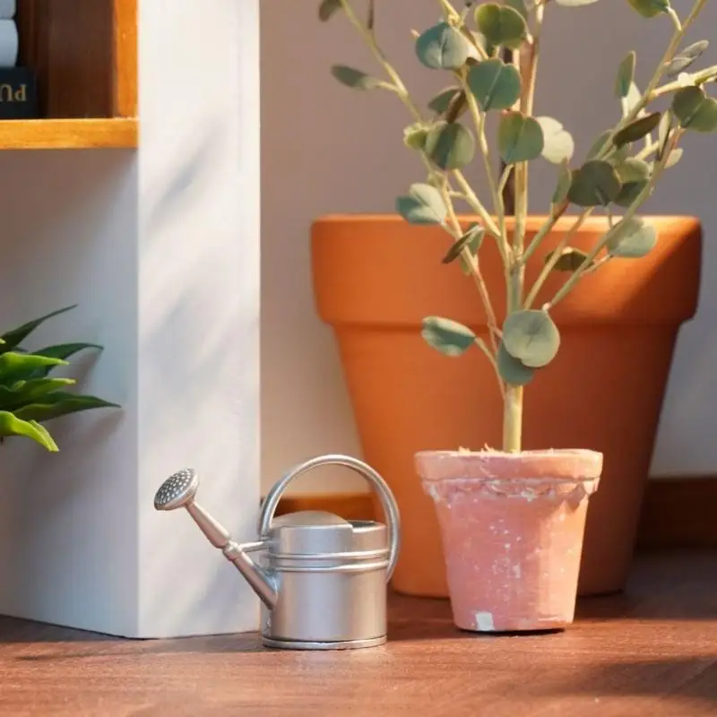 

U13F Miniature Watering Can For Dollhouses Gardens PVC Toy Safe For Kids