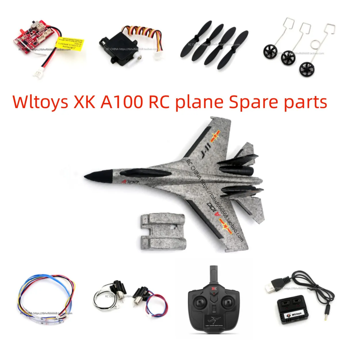 Wltoys XK A110 A120 A130 A150อะไหล่รีโมทคอนโทรลรับแผ่นใบพัดมอเตอร์ Landing Gear Body Charger Servo