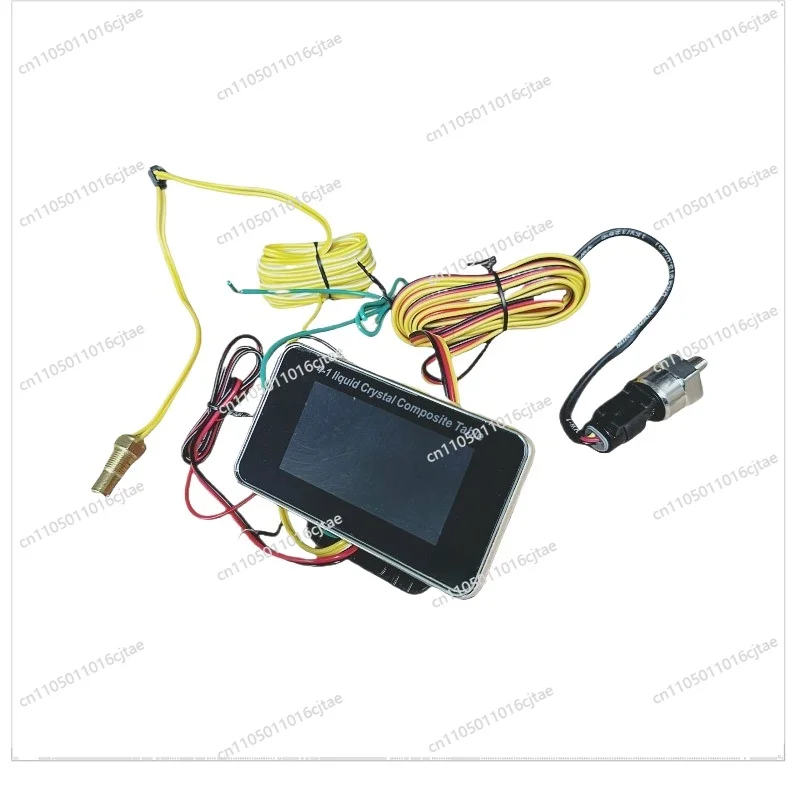 For Car Truck Universal Modified LCD Electronic Oil Water Temperature Voltage Fuel Four-in-one YY Water Temperature 10 Oil 10MM