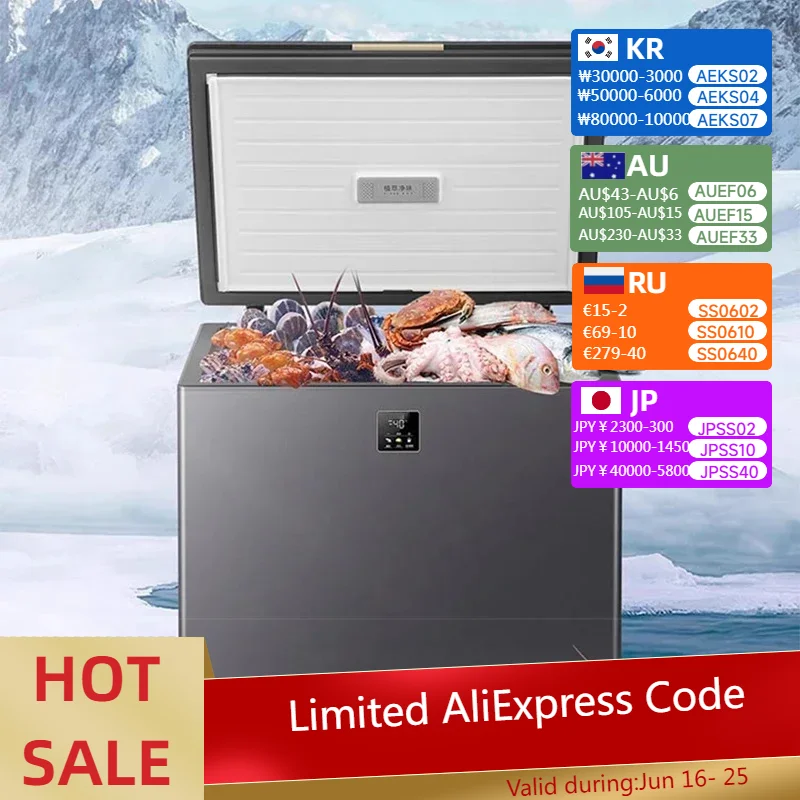 #Freezer -40℃ Household 100L/200L Small Ultra-low Temperature Freezer Fully Frozen Frost-free Quick Freezing
