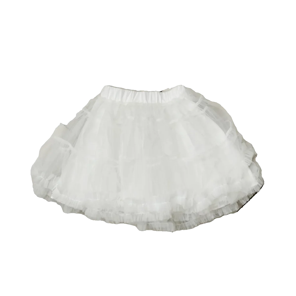 Japanese Sweet Mesh Elastic Waist Ballet Tutu Skirt Girl Women's High Waist Princess Gauze Skirt Black White