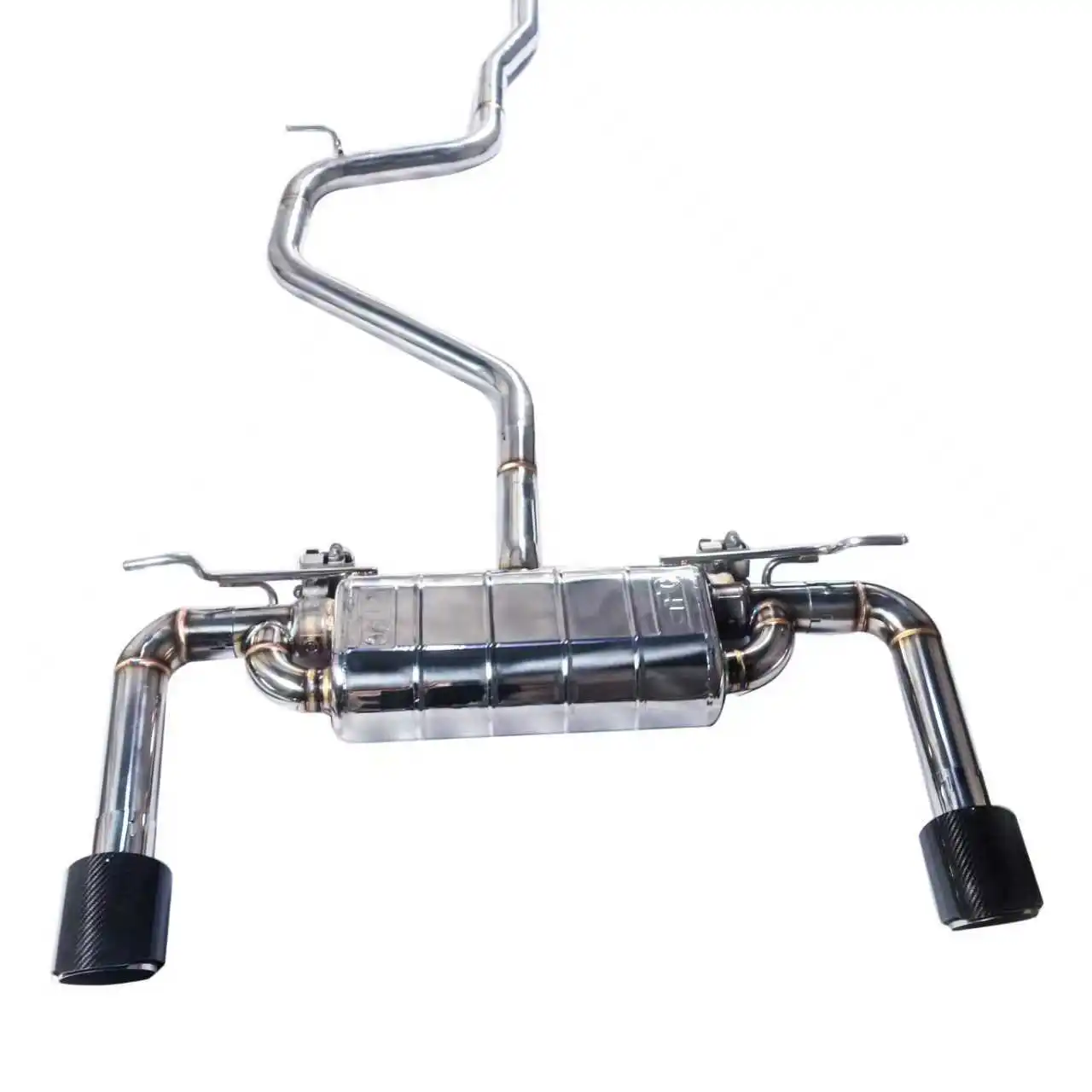 GFC/ for 2018 Ford Focus ST 2.0T catback with resonator stainless steel performance valve exhaust 101 plated black tail throat