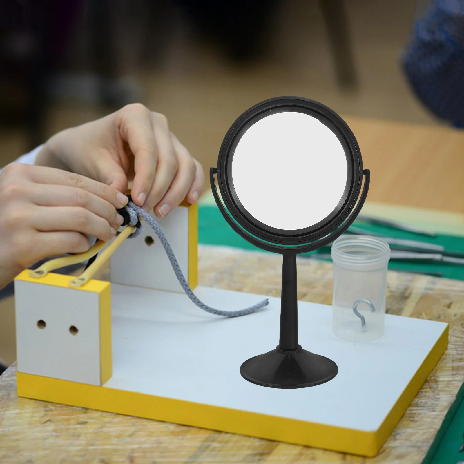 

2Pcs Physics Optics Experiment Kit High Precision Concave Convex Mirrors with Stable Base for Classroom Teaching Science