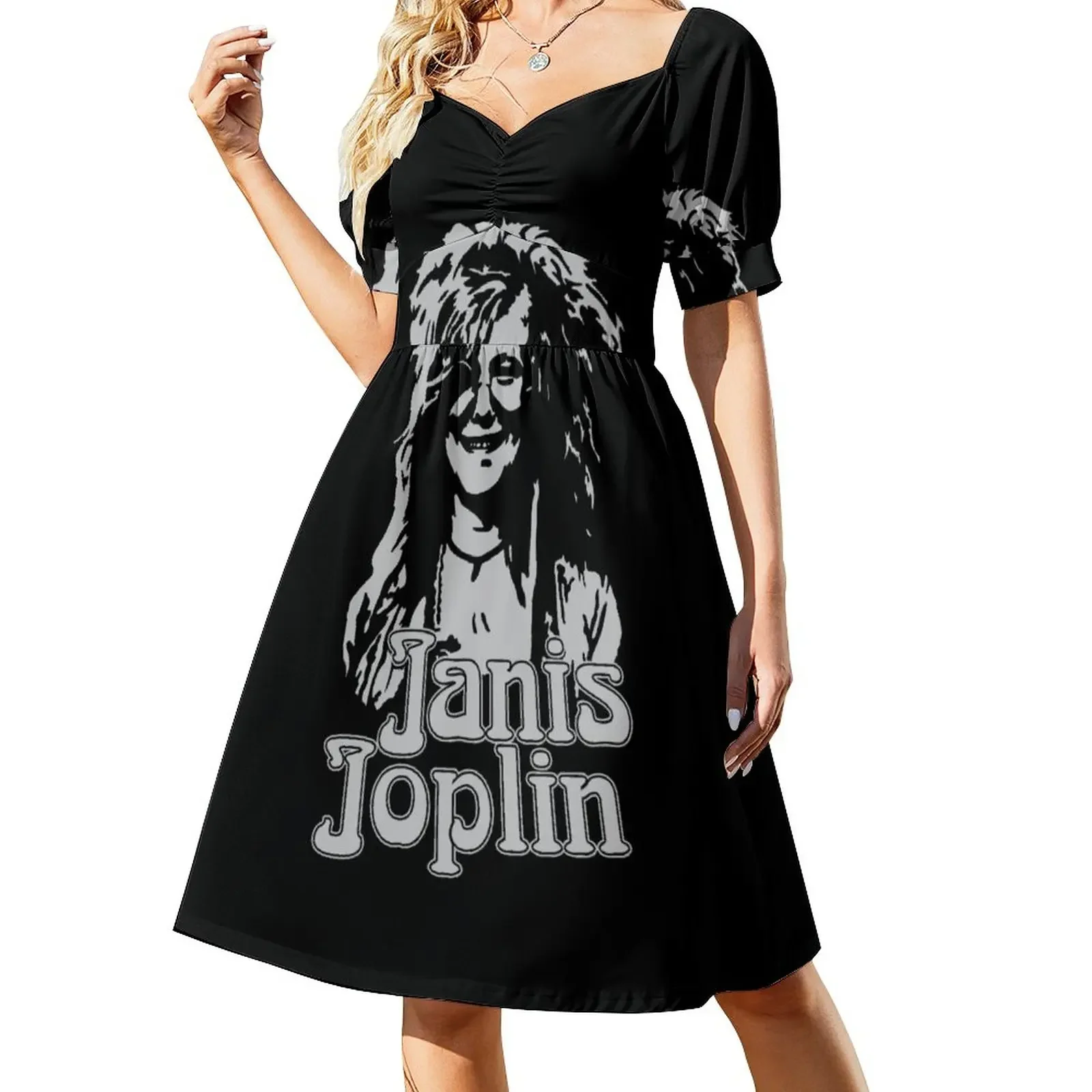 

Janis Joplin Short-Sleeved Dress dress summer loose women's dress dresses summer woman 2025 women