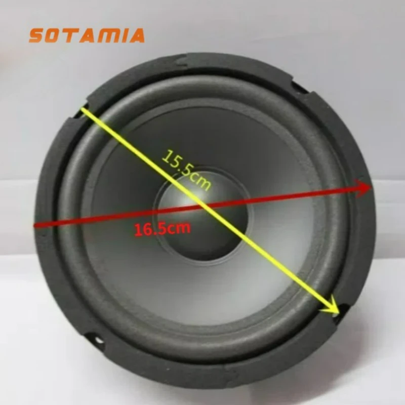 

SOTAMIA 1Pcs 6.5 Inch Mid Woofer 8 Ohm 60W Foam Edge / Rubber Edge Car Bluetooth Audio Speaker Desktop Bookshelf Music Speaker
