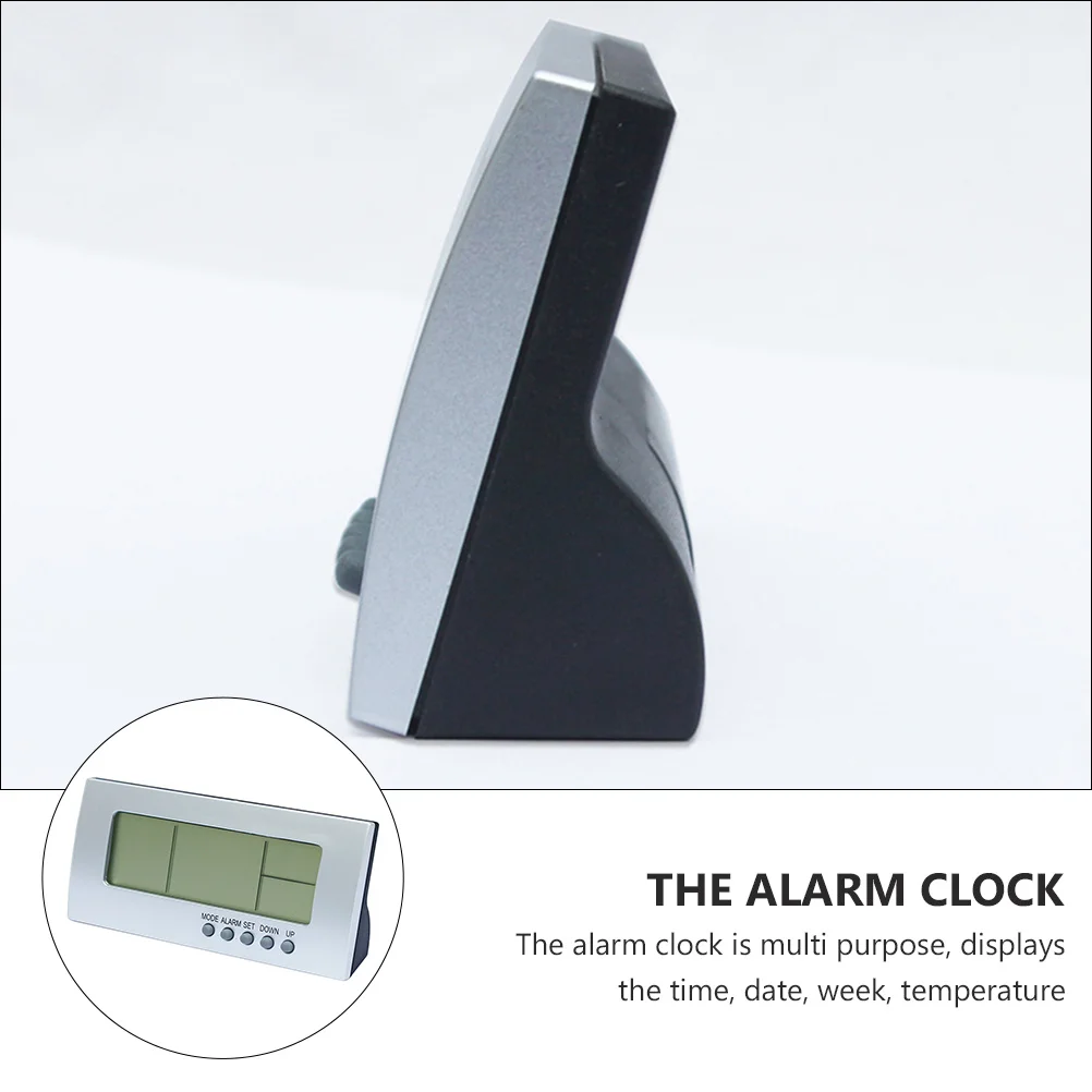 

1 pc Multi-Function Alarm Clock Mini Desktop Calendar Temperature Clock Low Noise Design For Bedside Home Office Use