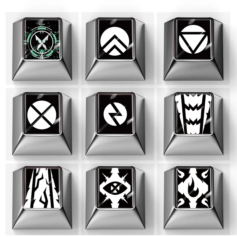 Valorant Breach Skill Keycaps Zinc Alloy+Resin Custom E-sports Gaming Keycaps for Mechanical Keyboard Accessories Gamer Gifts