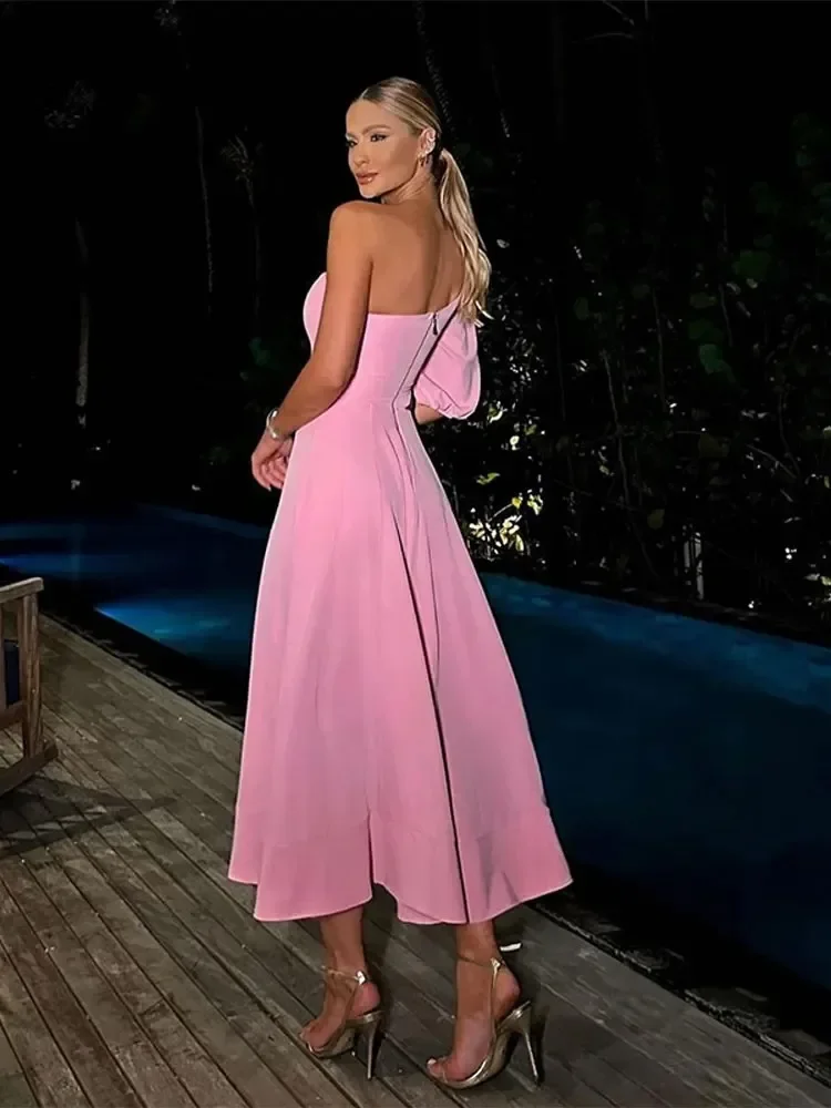 Vrouwen bloemen off-shoulder bladerdeeg mouw mini-jurk elegant uitgehold backless vestidos mode vakantie avondfeest club gewaad