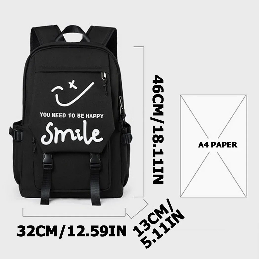 Funny expressions, campus backpacks, outdoor hiking and travel backpacks, men's and women's sports and leisure bags