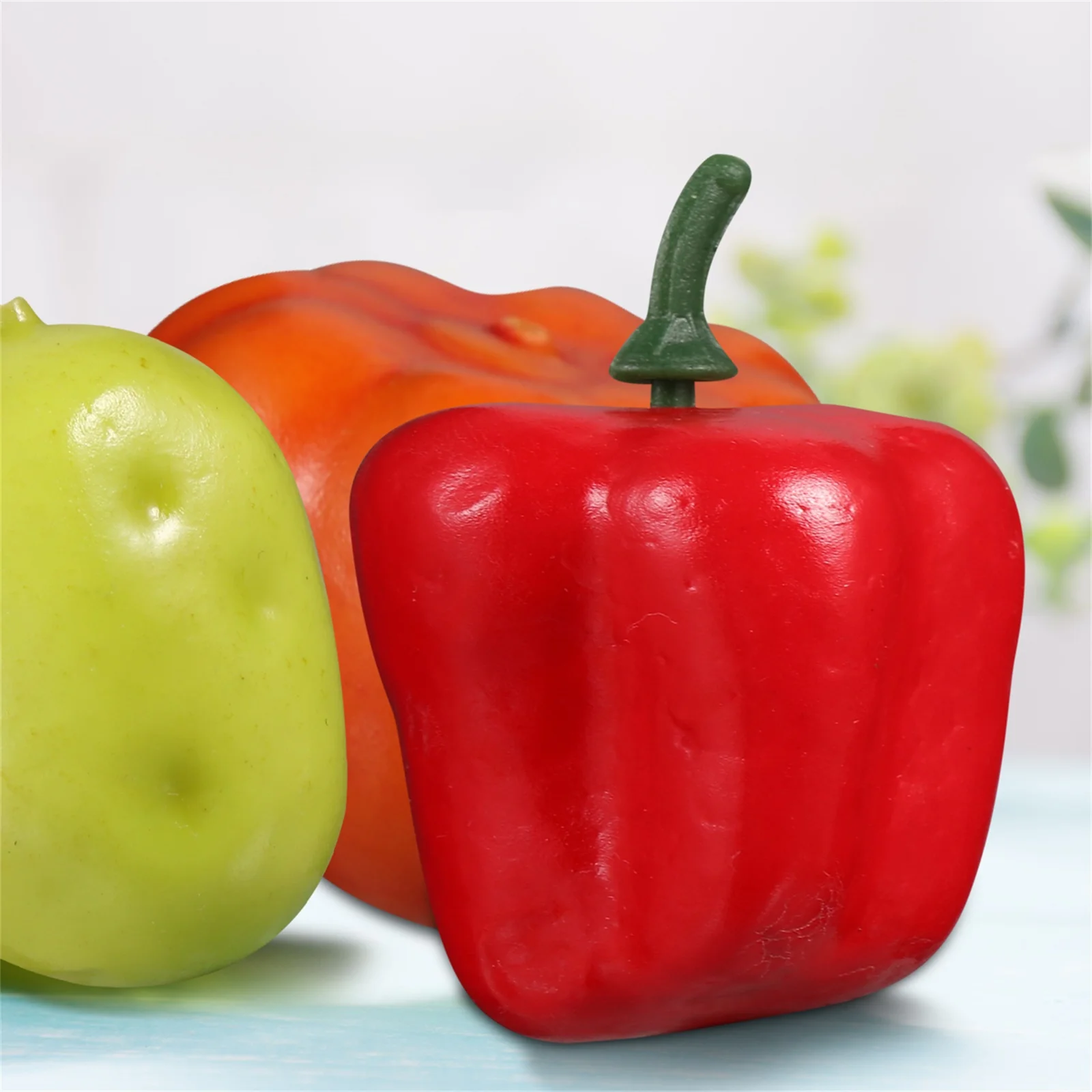 

40pcs Artificial Vegetables Set Garlic Red Pepper 10 Potato 10 Pumpkin Realistic Simulation Models For Kitchen Home Party Decor