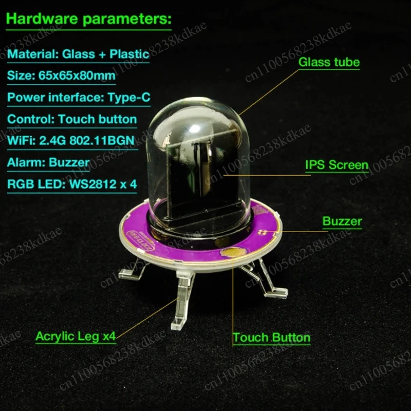 Futuristic Mars UFO Craft WiFi Desk Clock With Weather Display Electronic Decor For Bedroom Office Hobby Desktop Collection