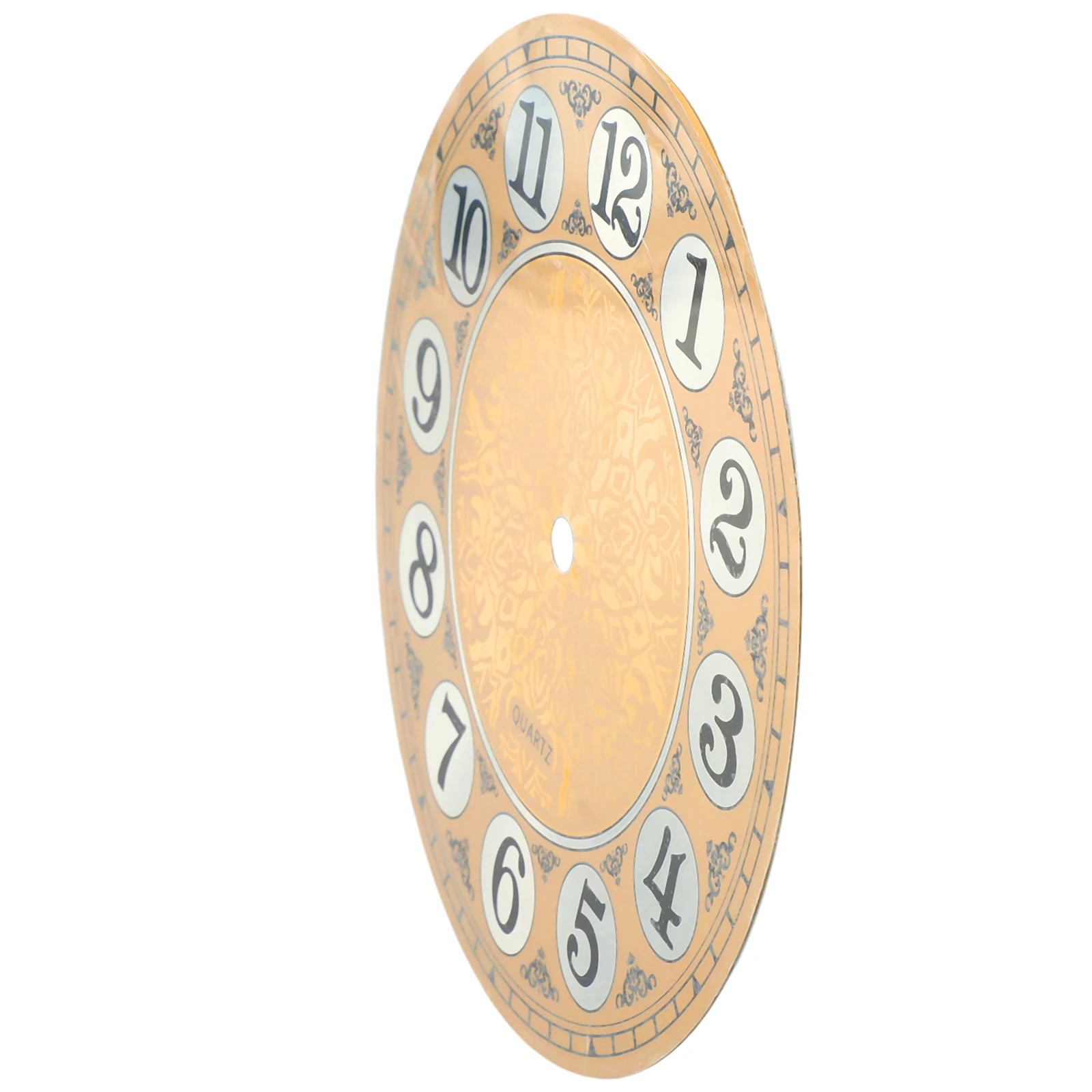 Clock Accessories Dial Face 7inch Aluminium Dial Face Arabic Numeral Flat Profile Gold Metal Wall Clock Brand New