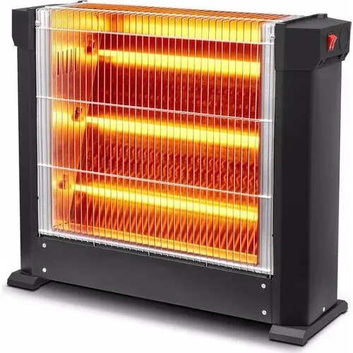 Kumtel 1800 W Quartz Heater, 3 stage, Extra heat register, Simple and stylish, Tipping Safety, 25 square meter space heating