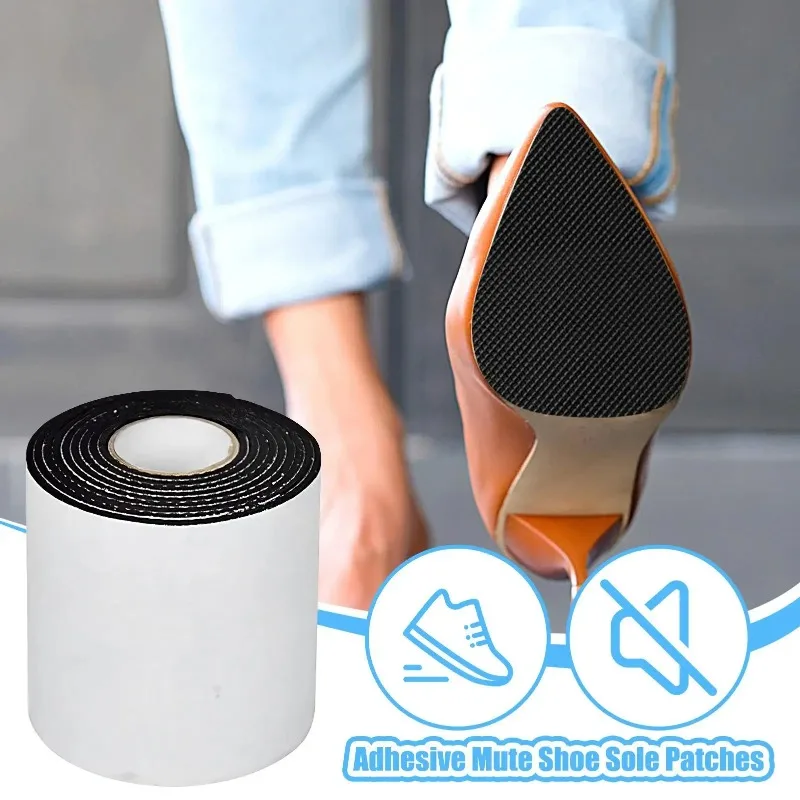 1-5Rolls Thickened Non Slip Heel Tape Wear Resistant Shock Absorbing Quiet Noise Reduction Self Adhesive Anti Scuff Pad for Shoe