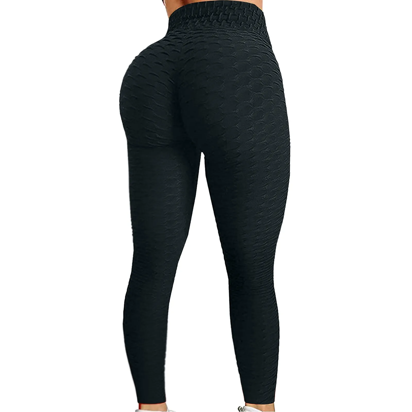 Women\'s Bubble Hip Lifting Exercise Fitness Running High Waist Yoga Pants