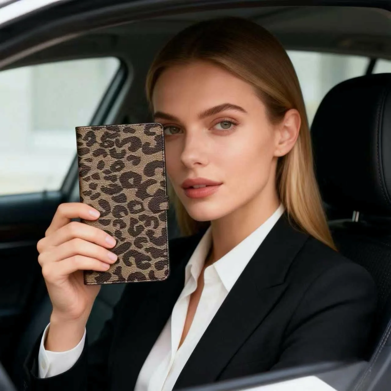Customizable Leather Car Organizer for Registration Insurance And Driver License Cards Personalized Gift for Drivers
