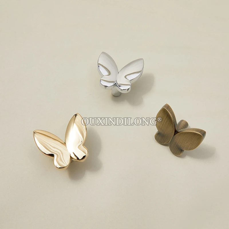 Beauty 10PCS Solid Brass Butterfly Furniture Pulls Handles Drawer Knobs Cupboard Wardrobe Closet Dresser Shoe Wine Cabinet Pulls