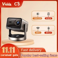Hisense Vidda C3 WiFi 6 HDR10+ 1.3x For Home Theater New Projector 1850 CVIA Lumens Tri-Laser Android TV IMAX Enhanced Projector