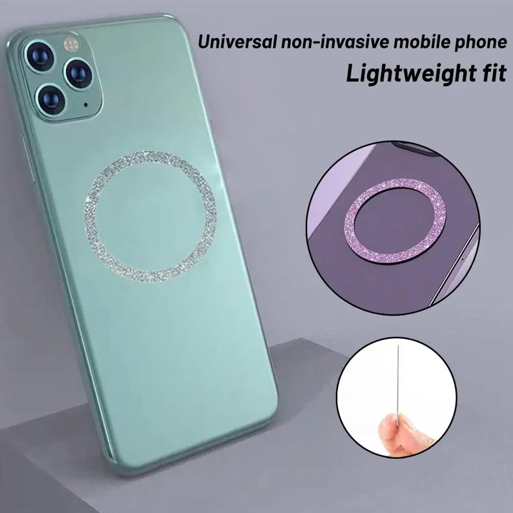 Glitter Ultrathin Wireless Charging Roundness Magnetic Sheet Suitable For All Wireless Charging Mobile Phones Smooth Safety V9A5