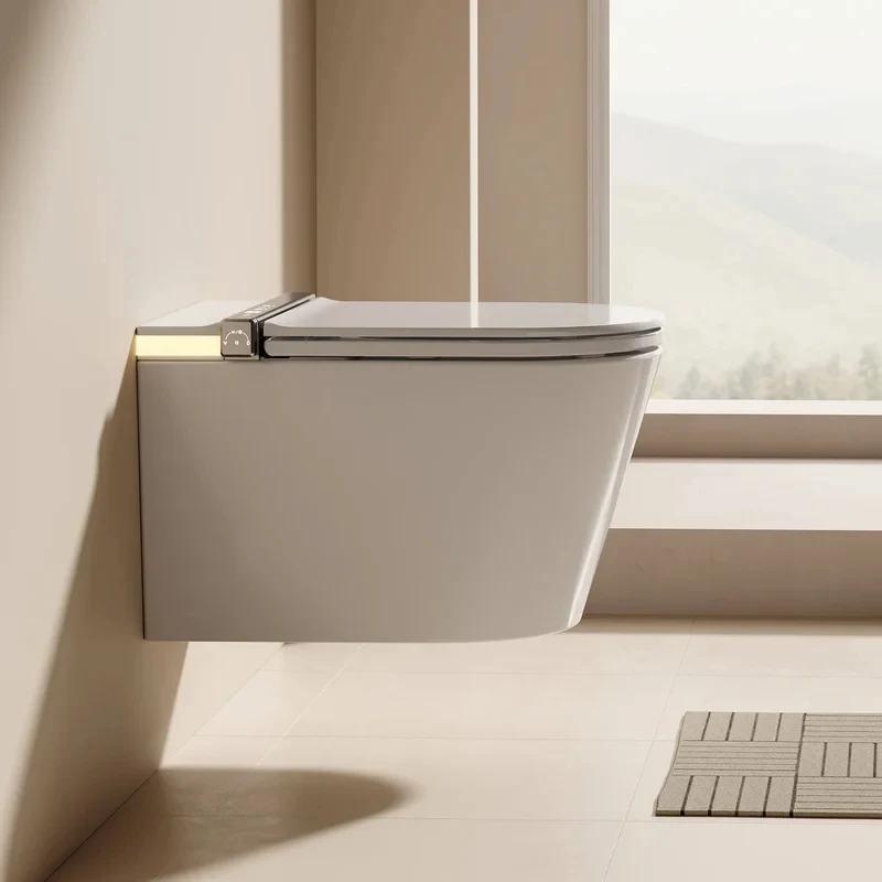 

Высококачественный компактный настенный умный унитаз, водонапорный шкаф для ванной комнаты, автоматический подвесной умный унитаз.