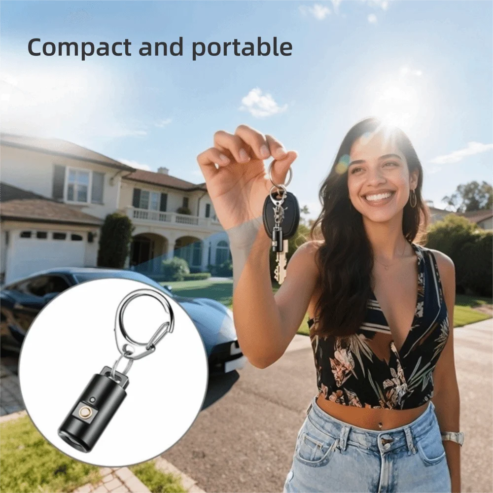 6g Mini Flashlight Keychain 6-Mode Strobe Sos USB Magnetic Charging Ultra-Thin Flashlight Camping Lantern Running Hiding