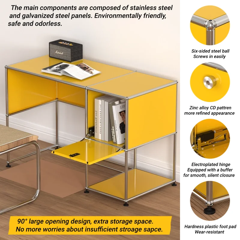 Hot Selling! Modular Computer Desk  DIY Cabinet for Living Rooms, Bedrooms, and Study Rooms - Simple and Stylish Metal Furniture